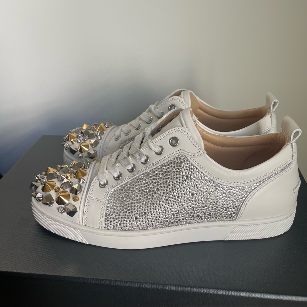 Christian Louboutin Louis Junior Mix Strass In Version Snow, size 40, worn - Picture 4 of 10